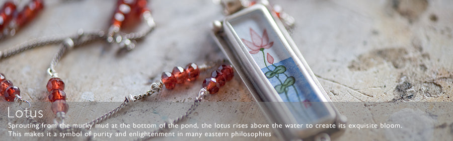 Lotus Hand Painted Jewelry | Ananda Khalsa Jewelry 
