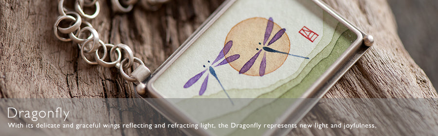 Dragonfly Hand Painted Jewelry | Ananda Khalsa Jewelry 