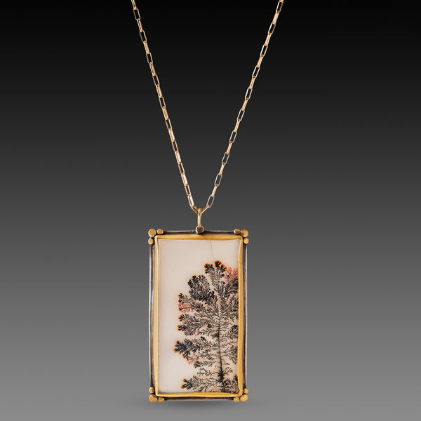 dendritic agate necklace