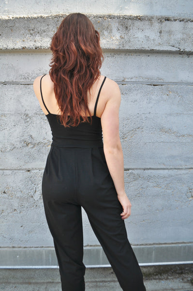 Black Spaghetti Strap Jumpsuit