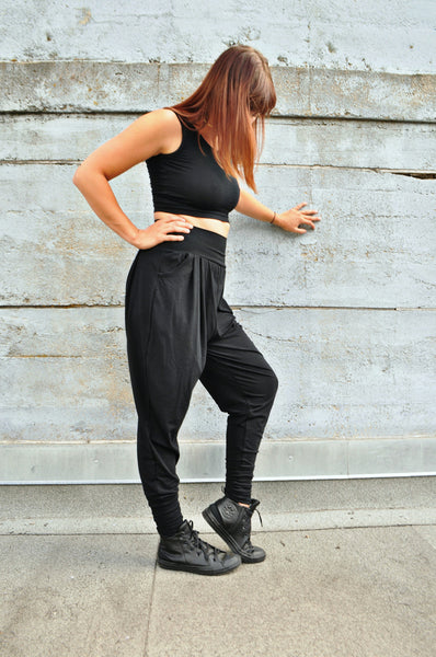 High Waisted Bamboo Jersey Harem Pants 