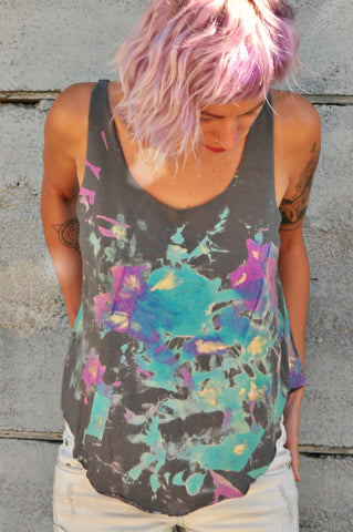 Marble Bamboo Jersey Bell Tank