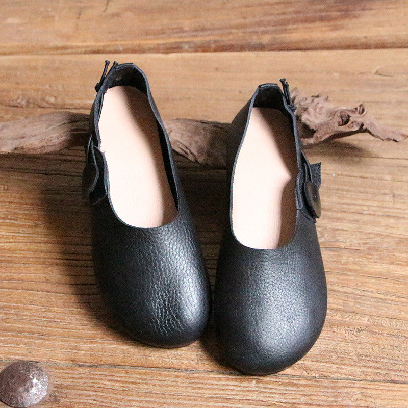 women's soft leather flat shoes