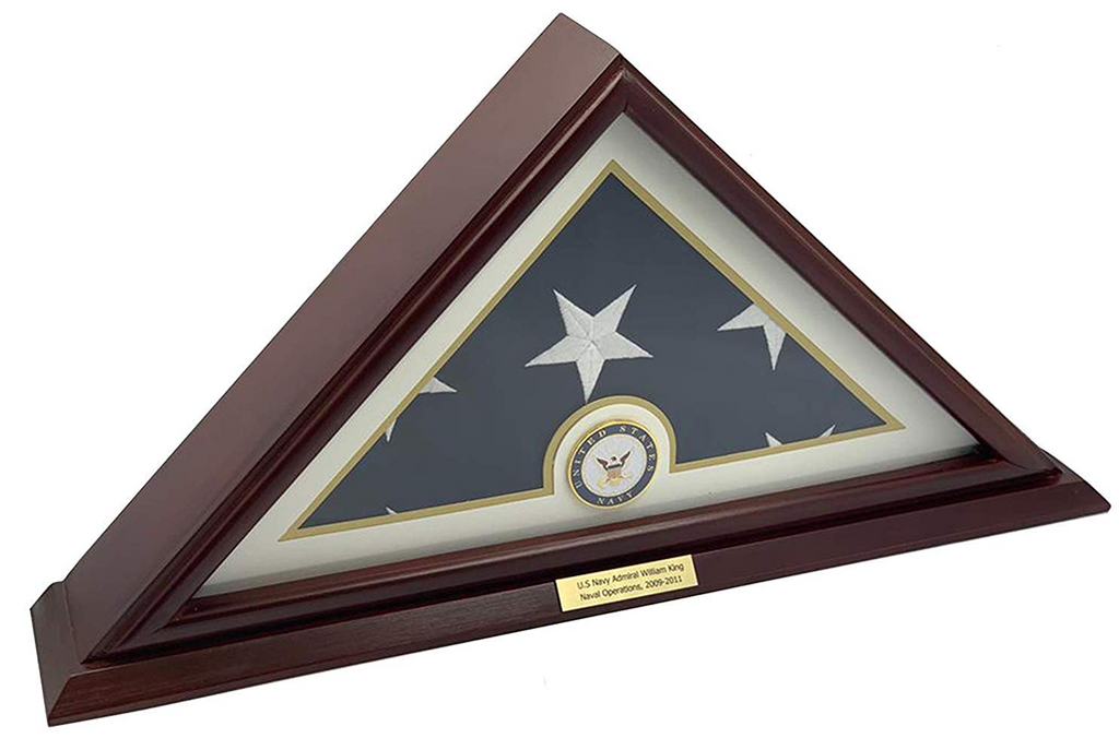 with Cherry 5x9 Flag Display Case Shadow Box For Burial/Funeral/Veteran Flag 