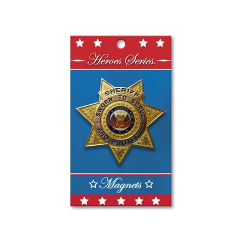 Flags Connections - Heroes Series Sheriff Medallion Large Magnet - 3.75 Inches. - The Military Gift Store