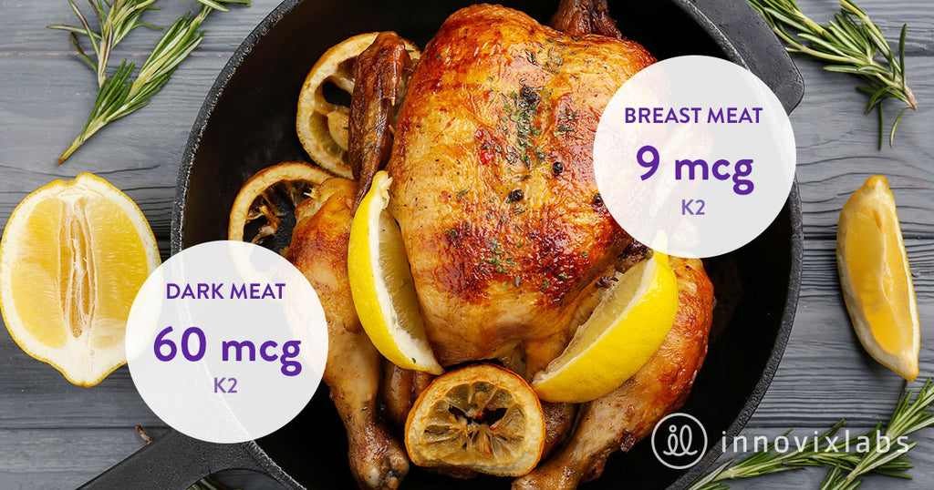Vitamin K2 content of poultry meat