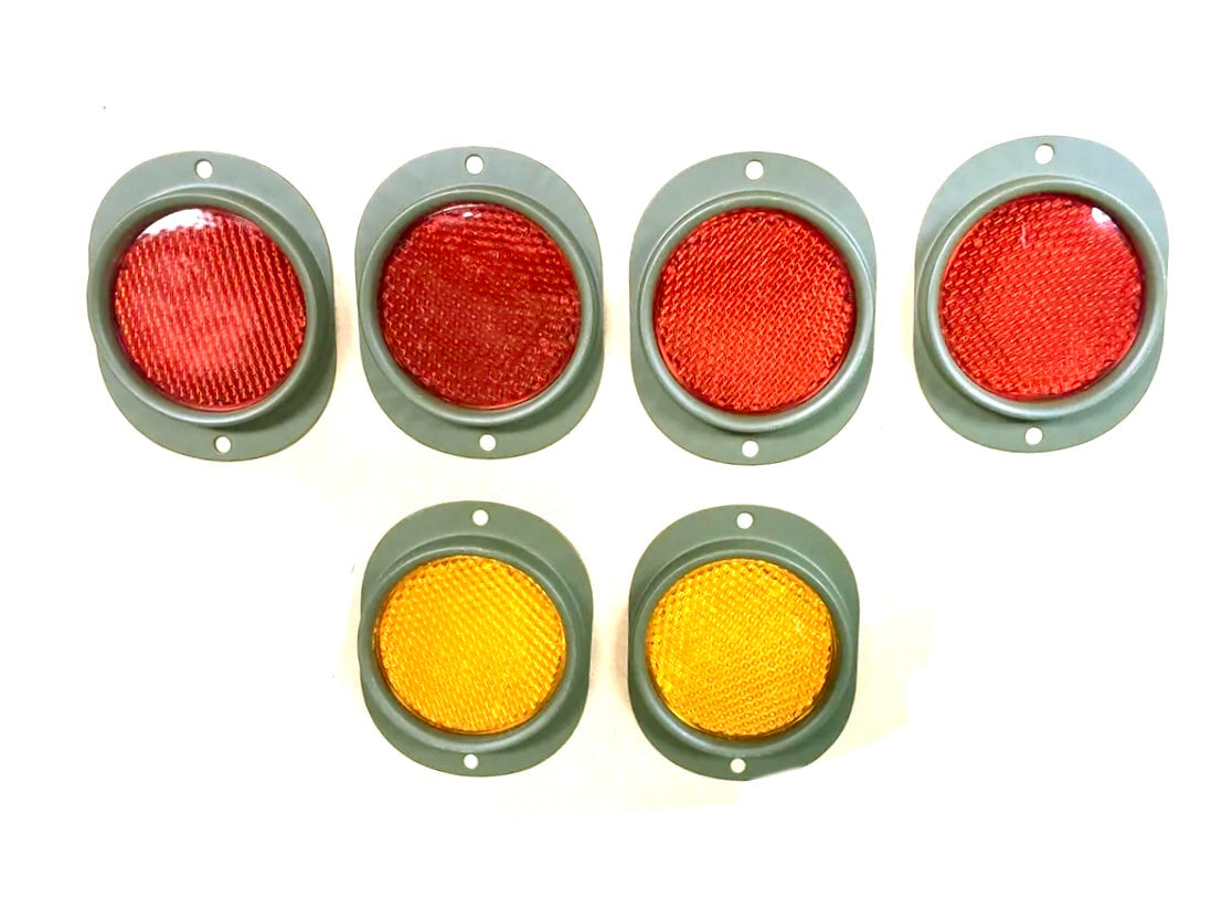 Green 6 Piece Set - 4 Red 2 Yellow - For Military Wheel – Federal Military Parts (763) 310-9340