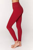 Metta Ribbed Legging - Deep Red