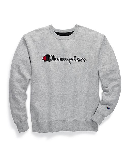 champion chain stitch script hoodie sweatshirt