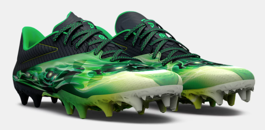 Under Armour Blur Smoke MC LE Slime Football Cleats