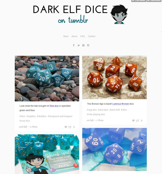 Dark Elf Dice Tumblr