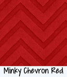 Minky Chevron Red
