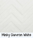 Minky Chevron White