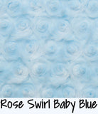 Rose Swirl  Baby Blue