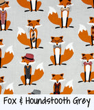 Fox & Houndstooth Grey