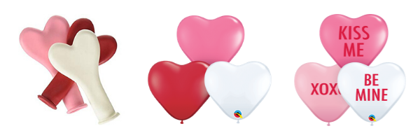 mini heart balloons valentines