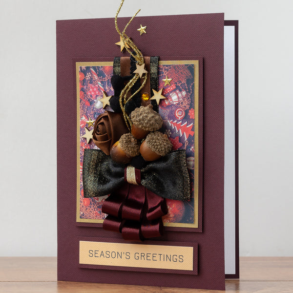 Luxury Boxed Christmas Card 'Woodland Christmas Bouquet'