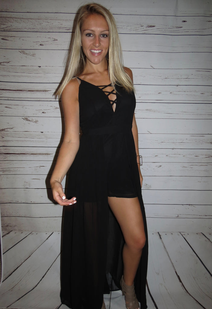 maxi romper black