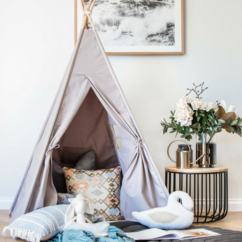 Kids first birthday gift idea kids teepee tent play buy now Grey 