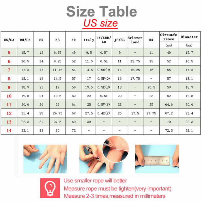 Mens 8mm Matte Rings Sizing Guide