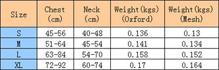 Dog Harness Sizing Guide