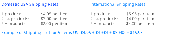 Domestic and International Shipping Rates