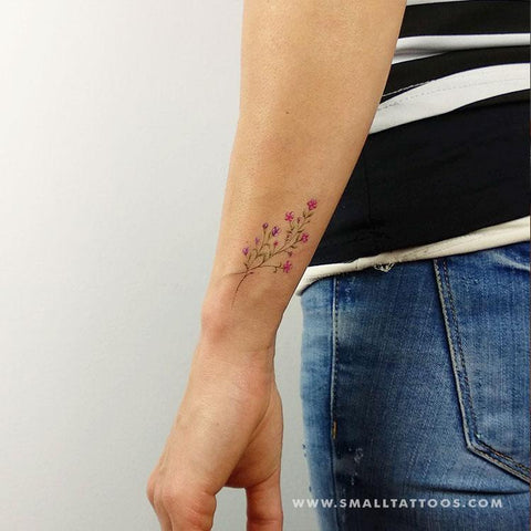 Baby's breath temporary tattoo