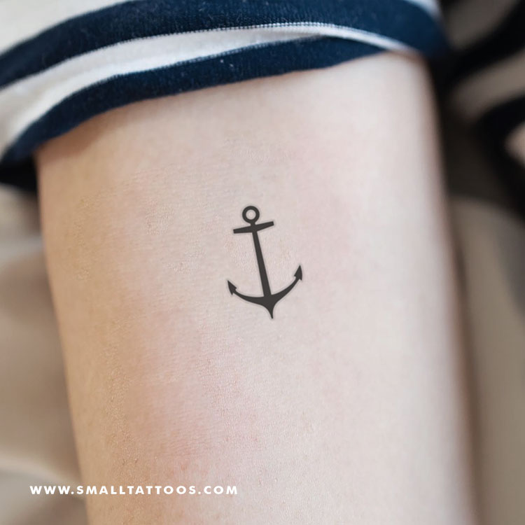 matching anchor heart tattoo