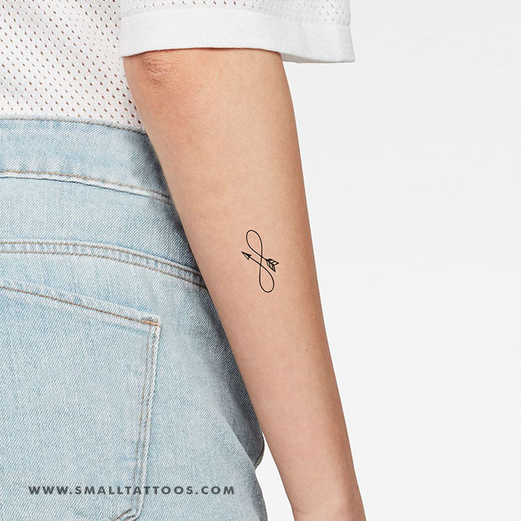 Infinity Arrow Temporary Tattoo (Set of 3) – Small Tattoos