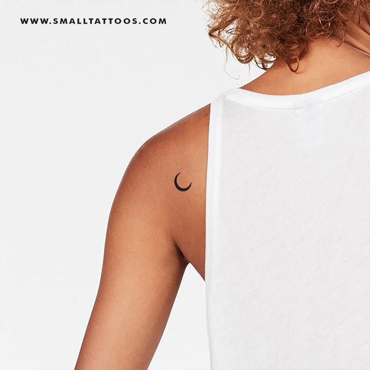 Crescent Moon Temporary Tattoo (Set of 3) – Small Tattoos
