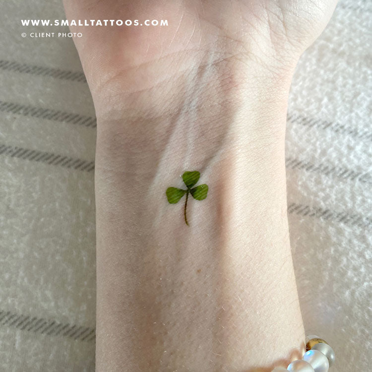 Three Leaf Clover Temporary Tattoo by Zihee (Set of 3) – Small Tattoos