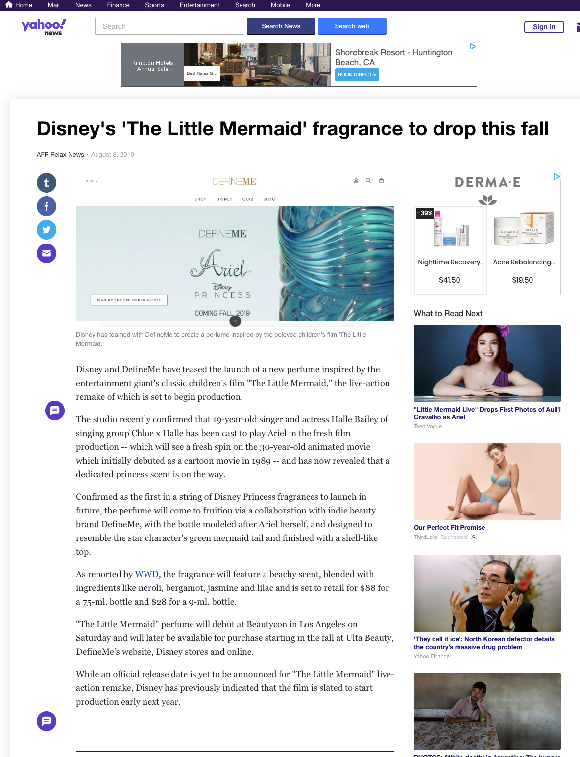 Disney's 'The Little Mermaid' fragrance to drop this fall