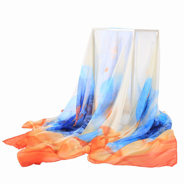 orange blue scarf