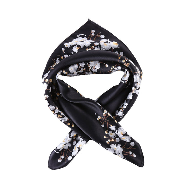 small black silk scarf