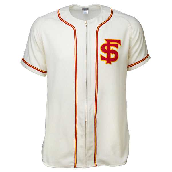 FSU Replica Full Button Baseball Jersey - Barefoot Campus Outfitter