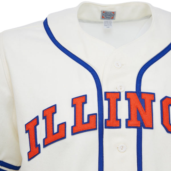Men's Colosseum White Illinois Fighting Illini Free Spirited Mesh Button-Up  Baseball Jersey