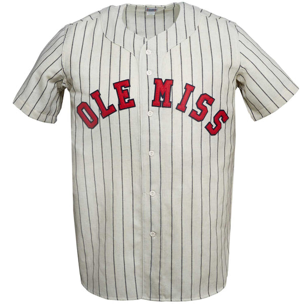 ole miss pinstripe baseball jersey