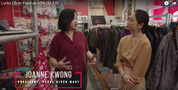 Joanne Kwong speaking with Danielle Chang, host of TV show Lucky Chow