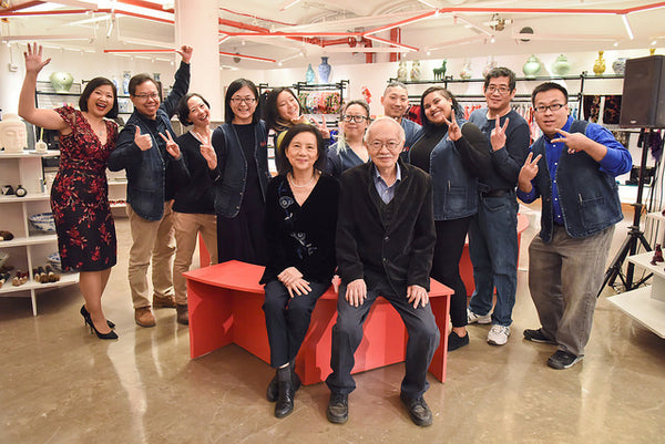 Pearl River staff being silly in Chelsea Market location