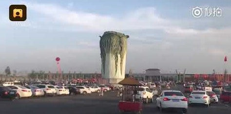 Giant cabbage sculpture in Hebei province China