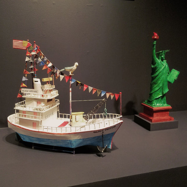 Ship and Statue of Liberty made with Golden Venture folding