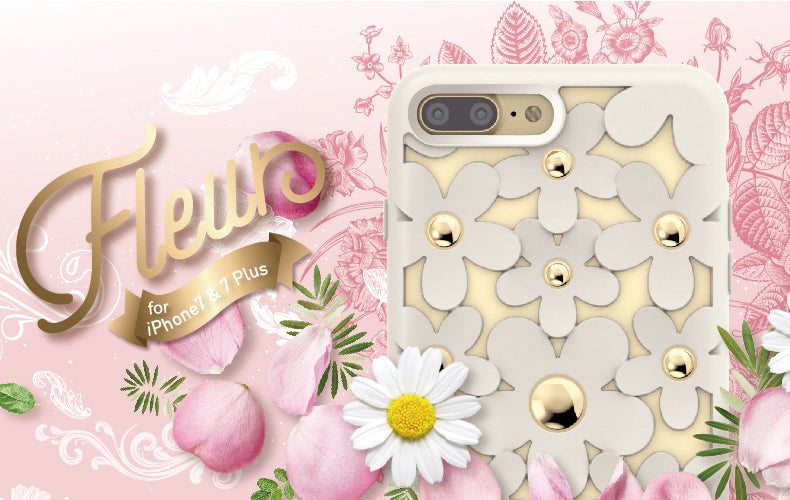 SwitchEasy Fleur 3D Flowers Protective TPU Case w/ Native Touch Buttons for Apple iPhone X/8 Plus/8/7 Plus/7