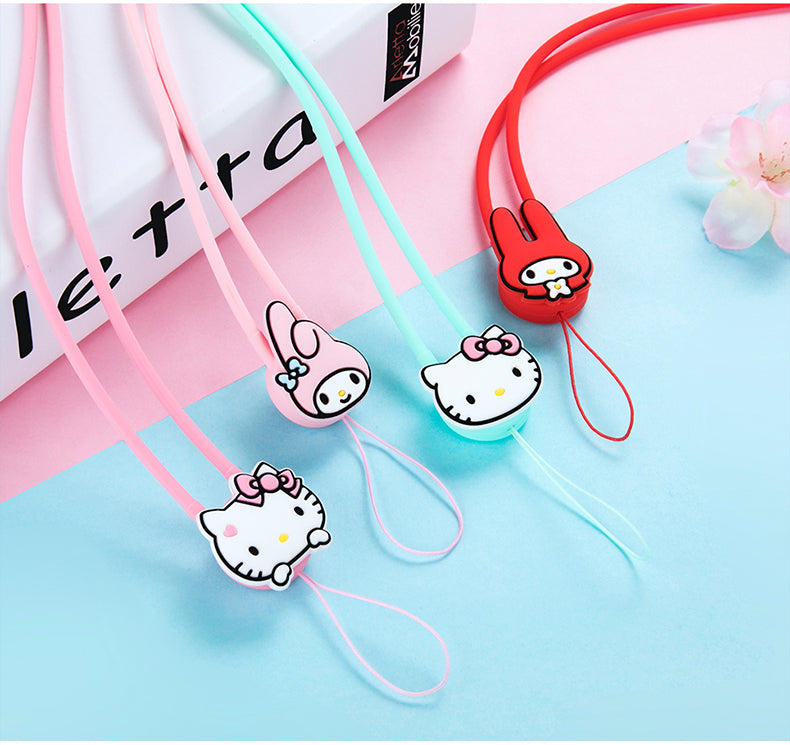 GARMMA Hello Kitty & My Melody Anti-lost Silicone Strap Universal Lanyard