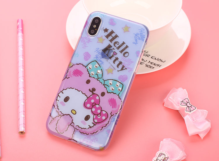 X-Doria Hello Kitty Nifty Bear Swarovski Diamonds Case Cover for Apple iPhone X