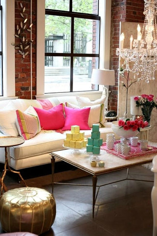 Decor for Apartment and Home, Pink and Green Accessories
