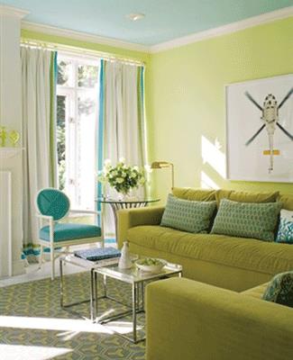 lime green paint accent decor ideas