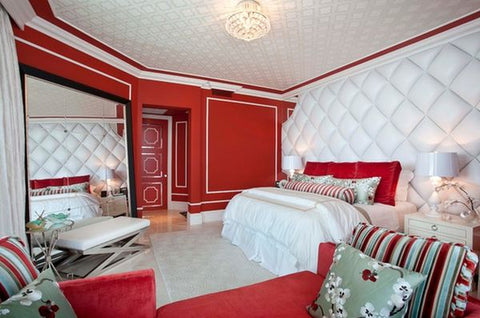 accent decor colors for red room
