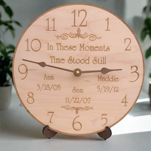 Engraved Photo Clock