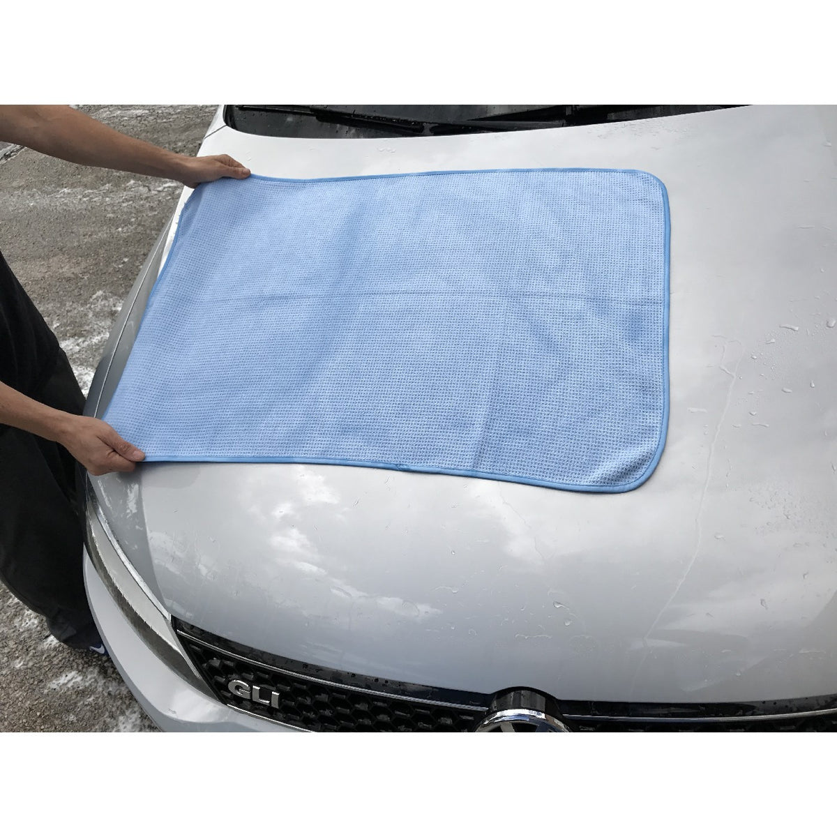 Waffle Weave Drying Towel Absorbent, Designed For Drying Your Car