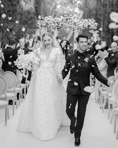 Sophie Turner's Louis Vuitton custom designed wedding dress